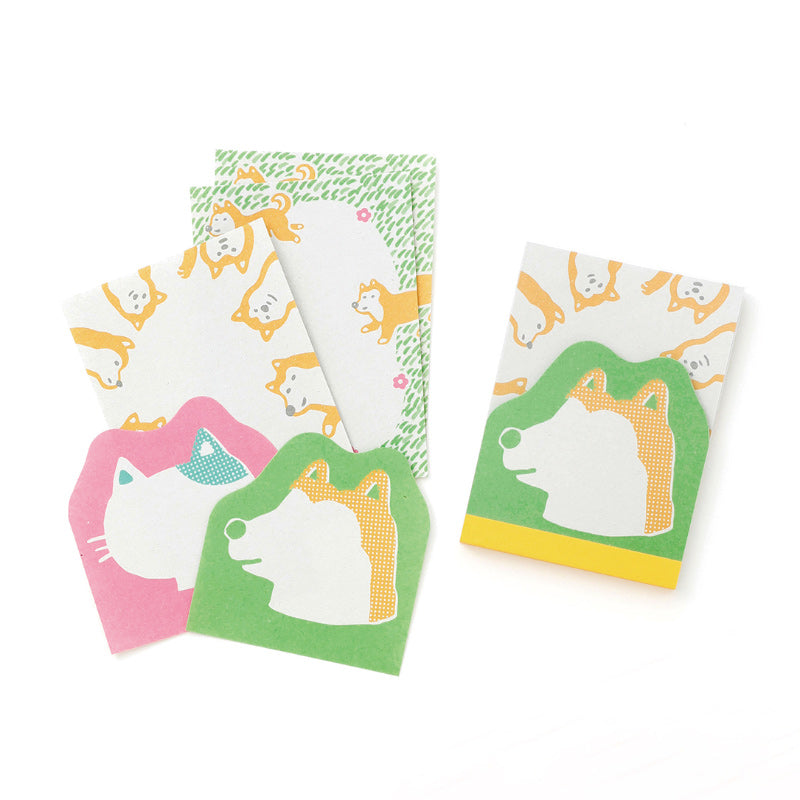 Hightide New Retro - Aji Gami memo pad - Green Dog | Scout & Co