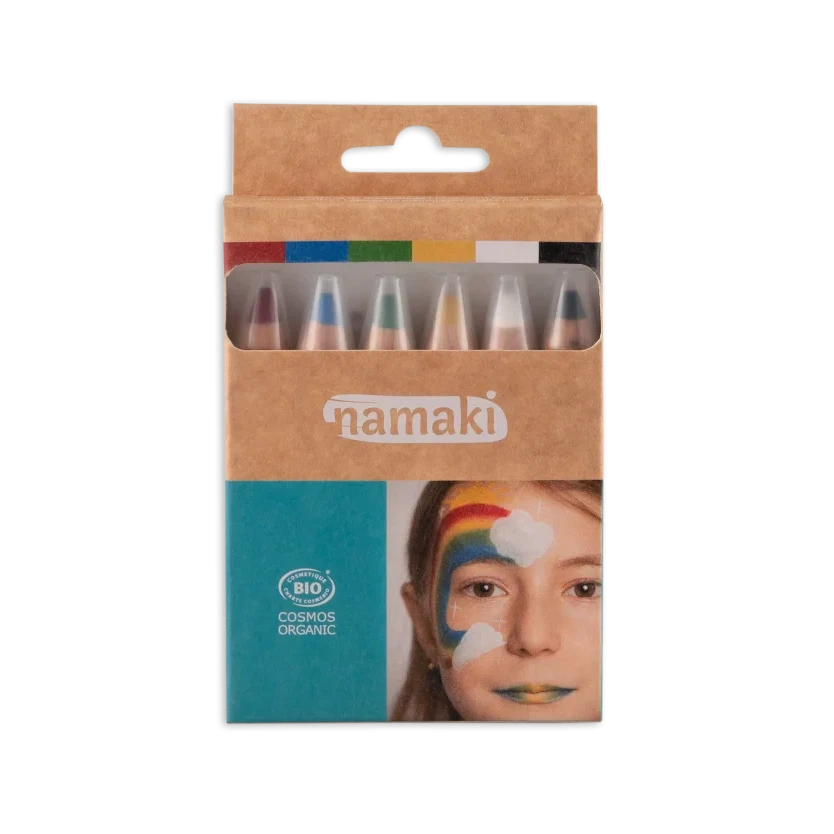 Namaki - Rainbow - Organic Face Paint palette - six colours | Scout & Co