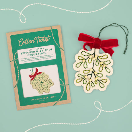 Cotton Twist - Make Your Own Stitched Mistletoe Decoration kit | Scout & Co