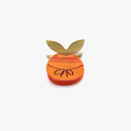 Winona Irene - Mandarin Orange With Bow mini hair claw | Scout & Co