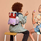 Hindbag - Arthur Tricolour Kids Backpack - Terracotta | Scout & Co