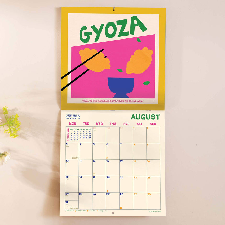 Good Tuesday - 2026 Wall Calendar - Dishes Around The World | Scout & Co