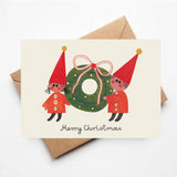 Daria Solak - Elves & Wreath Christmas card | Scout & Co