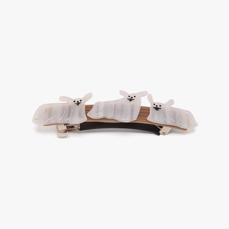 Winona Irene - Floof White Dogs hair clip