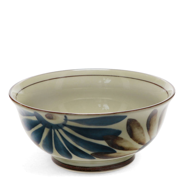 Rex - Japanese porcelain ramen bowl 18cm - Flower | Scout & Co