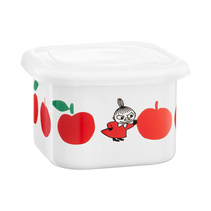Muurla - Moomin enamel dish / jar with lid - Joyful Apples - Red | Scout & Co