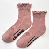 Le Bon Shoppe - Ruffled Hugger Crew Socks - Vintage pink | Scout & Co