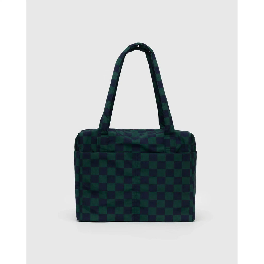 Baggu - Small Cloud Carry-On bag - Navy Green Check | Scout & Co