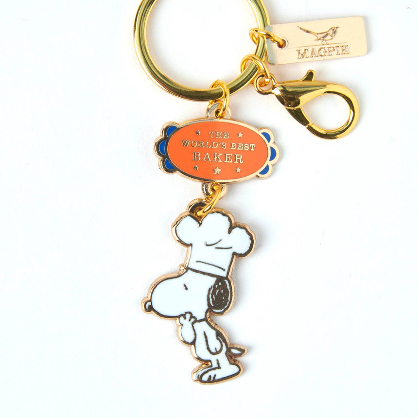 Magpie x Peanuts - World's Best Baker keyring | Scout & Co