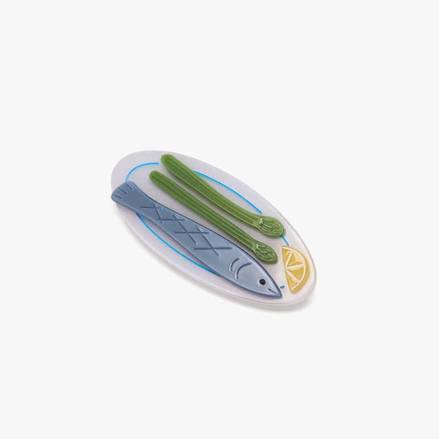 Winona Irene - Poisson Sardine fish plate hair clip | Scout & Co