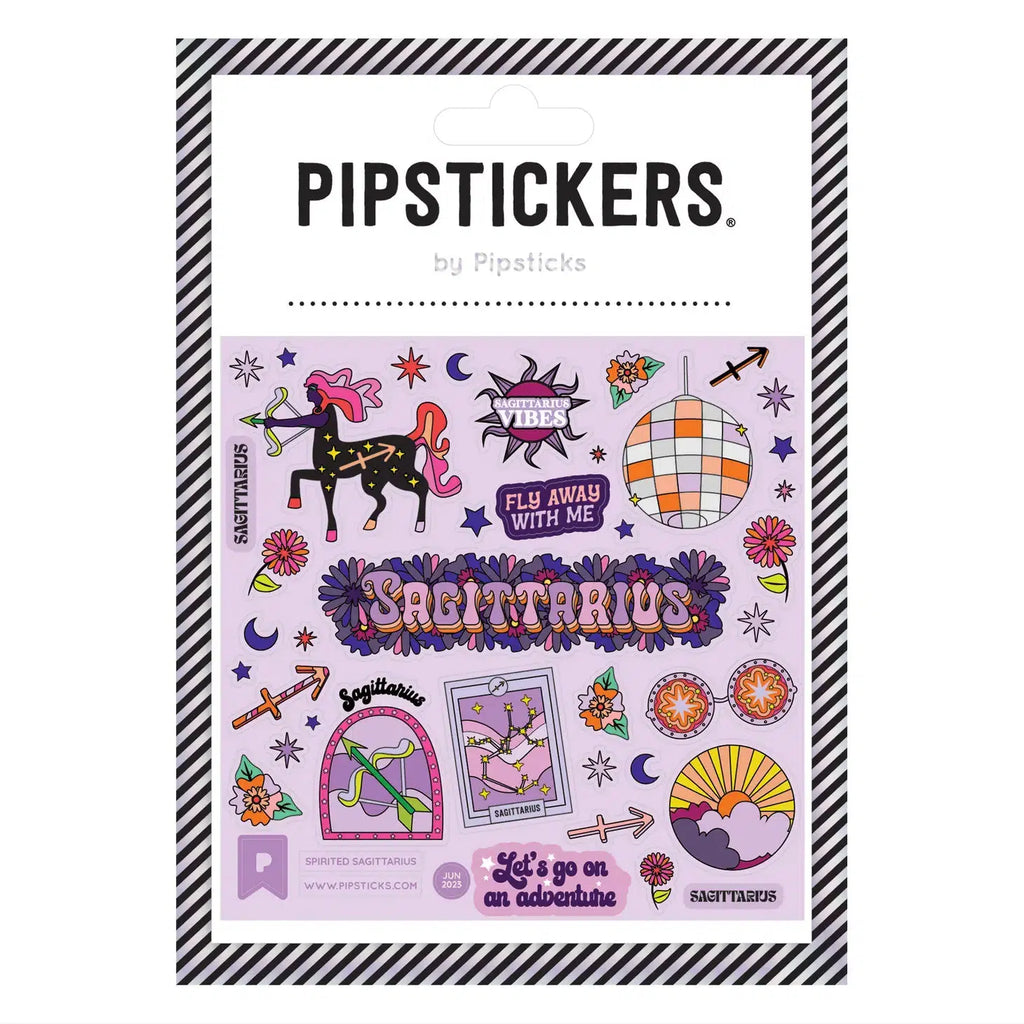 Pipsticks - Spirited Sagittarius glow-in-the-dark sticker sheet | Scout & Co