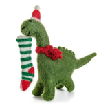 Amica - Diplodocus with stocking - Christmas felt decoration | Scout & Co