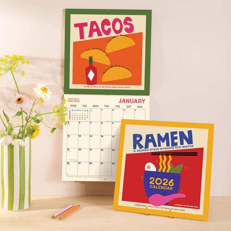 Good Tuesday - 2026 Wall Calendar - Dishes Around The World | Scout & Co