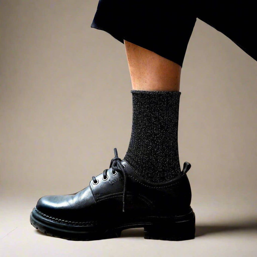 Klue - Glitter Lurex socks - Black | Scout & Co