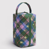 Baggu - Dopp Kit toiletry bag - Green Star Plaid