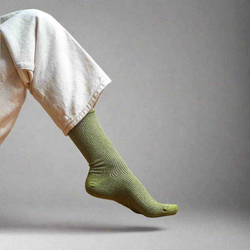 Klue - Glitter Lurex socks - Olive Green | Scout & Co