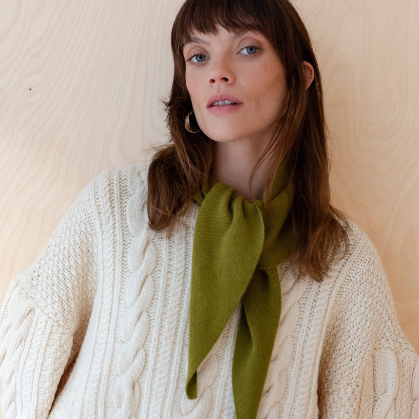 TBCo - Merino Triangle Scarf - Olive | Scout & Co