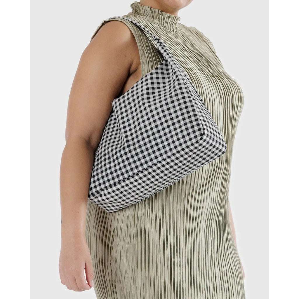 Baggu - Nylon Shoulder bag - Black & White Gingham | Scout & Co