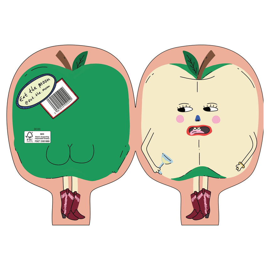 Eat The Moon - Hey Apple! die cut card | Scout & Co