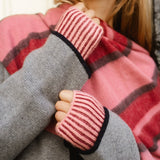 TBCo - Cashmere & Merino Wrist Warmers - Burgundy Two-Tone | Scout & Co