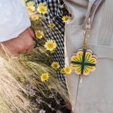 Studio Wald - Keyring Flower Press - Greens & Yellows | Scout & Co