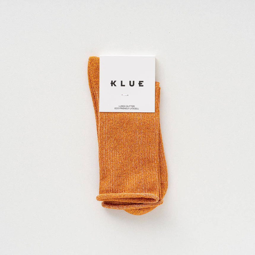 Klue - Glitter Lurex socks - Terracotta | Scout & Co