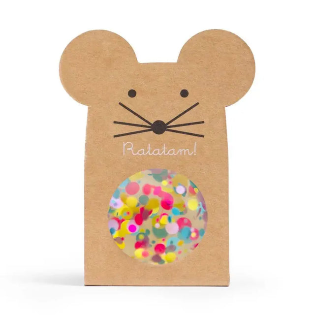 Ratatam! - Mouse bouncy ball - Multicoloured Confetti - 43mm | Scout & Co