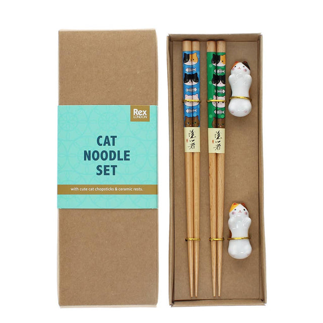 Rex - Chopsticks and rests set - Cat | Scout & Co