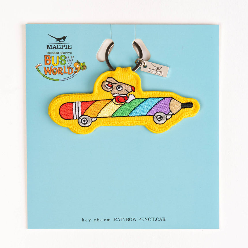 Magpie x Richard Scarry - Rainbow Pencil Car key charm | Scout & Co