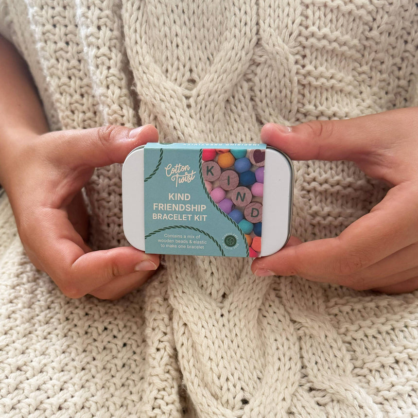 Cotton Twist - KIND beaded friendship bracelet kit tin: Rainbow | Scout & Co