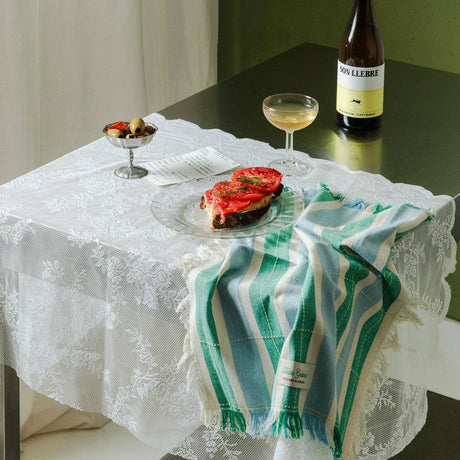 Tarta Gelatina - Striped Napkins (Set of 2) - Green / Blue | Scout & Co