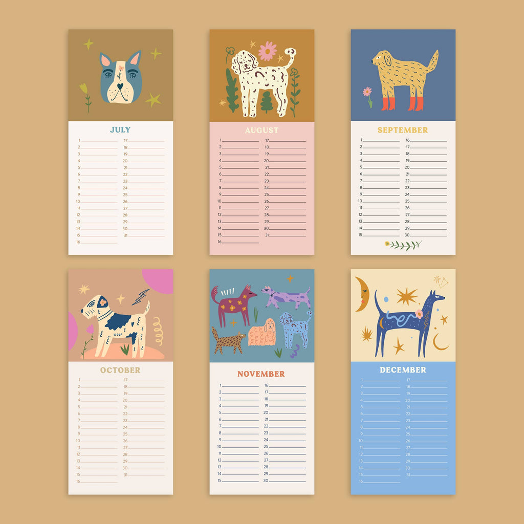 Undated Birthday Calendar | Dogs & Doodles | Scout & Co