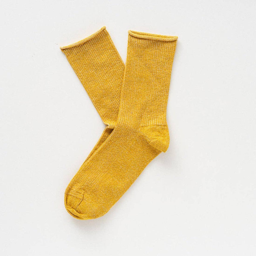 Klue - Glitter Lurex socks - Mustard | Scout & Co