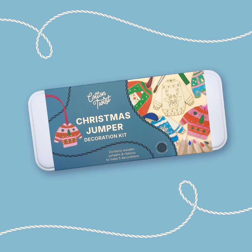 Cotton Twist - Christmas Jumper decoration kit tin | Scout & Co