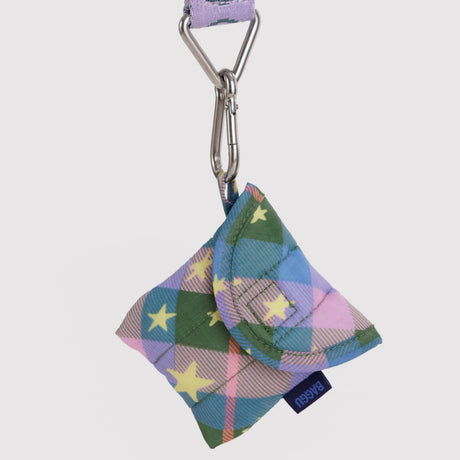 Baggu - Puffy earbuds case - Green Star Plaid | Scout & Co