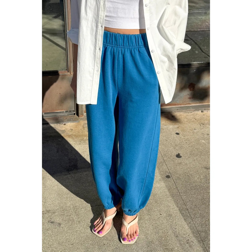Le Bon Shoppe - French Terry Balloon pants - Teal Blue | Scout & Co