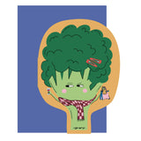 Eat The Moon - Hey Broccoli! die cut card | Scout & Co