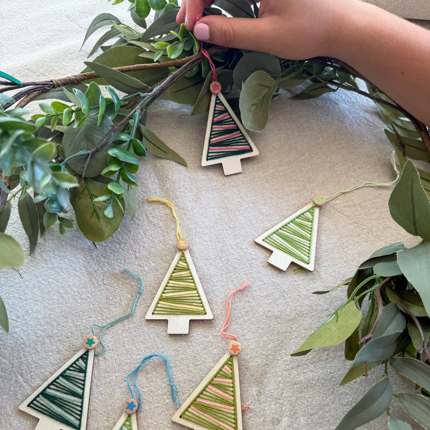 Cotton Twist - Stitched Christmas Tree decorations kit | Scout & Co