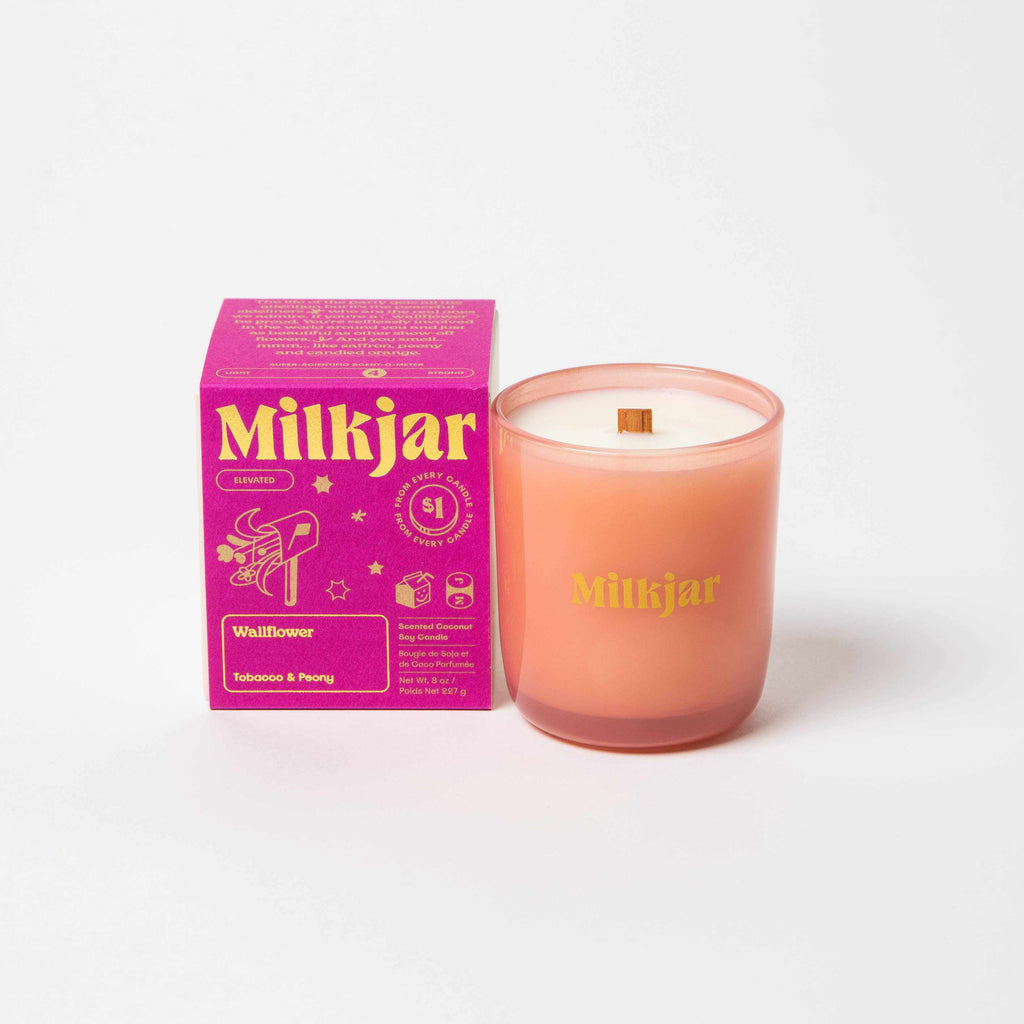 Milk Jar Candle Co - Wallflower candle - Tobacco & Peony | Scout & Co