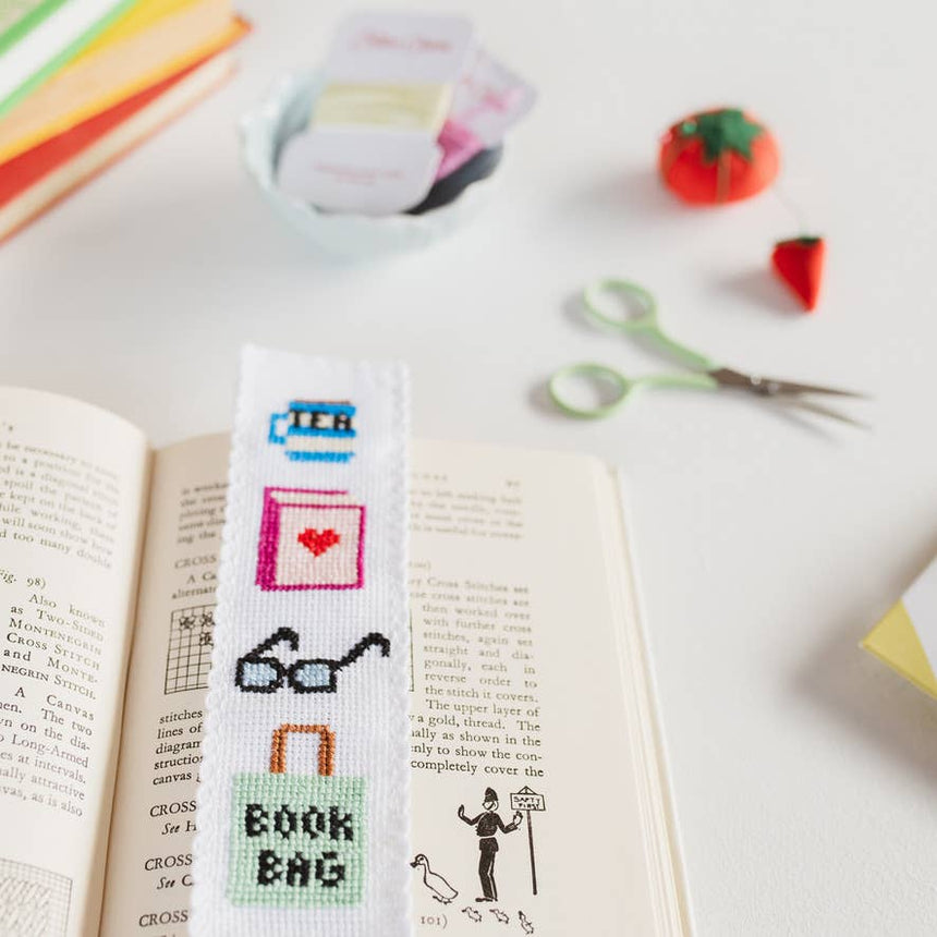 Cotton Clara - Bookish Cross Stitch Bookmark Kit | Scout & Co