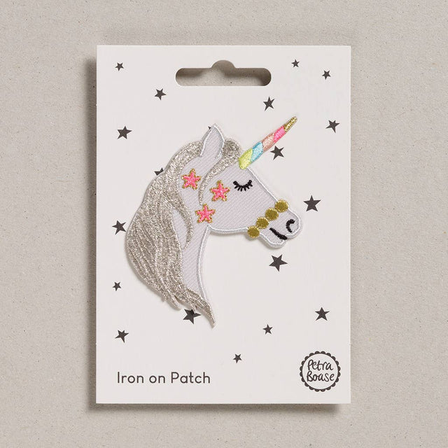 Petra Boase - Unicorn Head Iron-On Embroidered Patch | Scout & Co