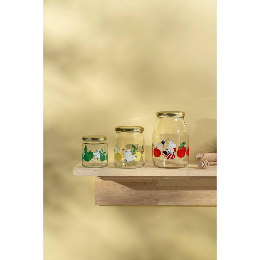Muurla - Moomin glass kitchen jar - Joyful Apples - Red | Scout & Co