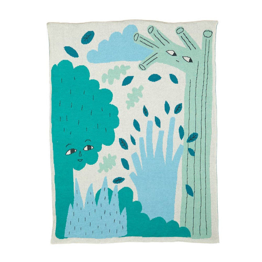 Donna Wilson - Green Trees cotton mini blanket | Scout & Co
