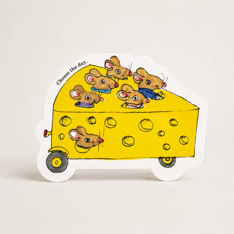 Studio Boketto x Richard Scarry - Cheese Mouse car die-cut card | Scout & Co