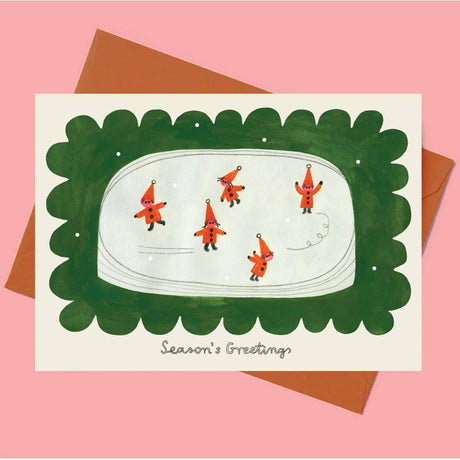 Daria Solak - Ice Skating Elves Christmas card | Scout & Co