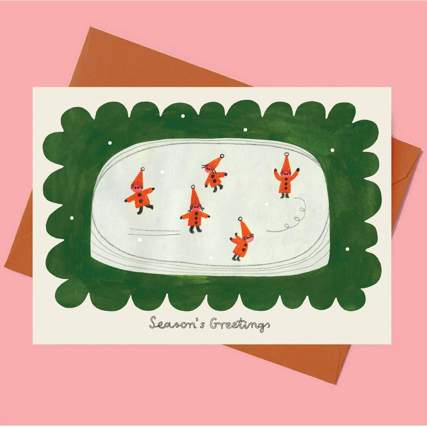 Daria Solak - Ice Skating Elves Christmas card | Scout & Co