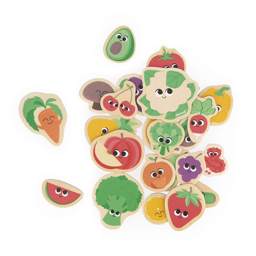 Janod - Fruit & vegetables magnets - set of 24 | Scout & Co