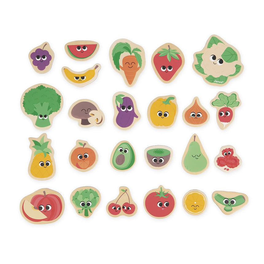 Janod - Fruit & vegetables magnets - set of 24 | Scout & Co