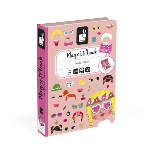 Janod - Magneti' Book - Crazy Faces Girl | Scout & Co