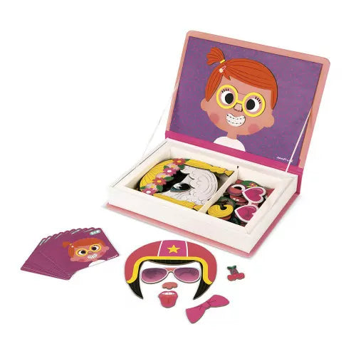 Janod - Magneti' Book - Crazy Faces Girl | Scout & Co